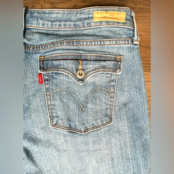 Levi's Low Boot Cut 545 Jeans Light Wash Size 14 Medium - Picture 4 of 14